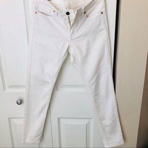 Muji skinny white jeans